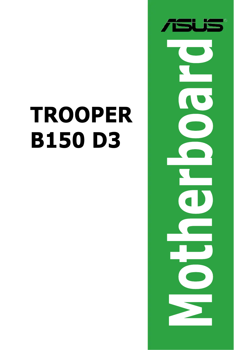 First page image of the manual for TROOPER B150 D3