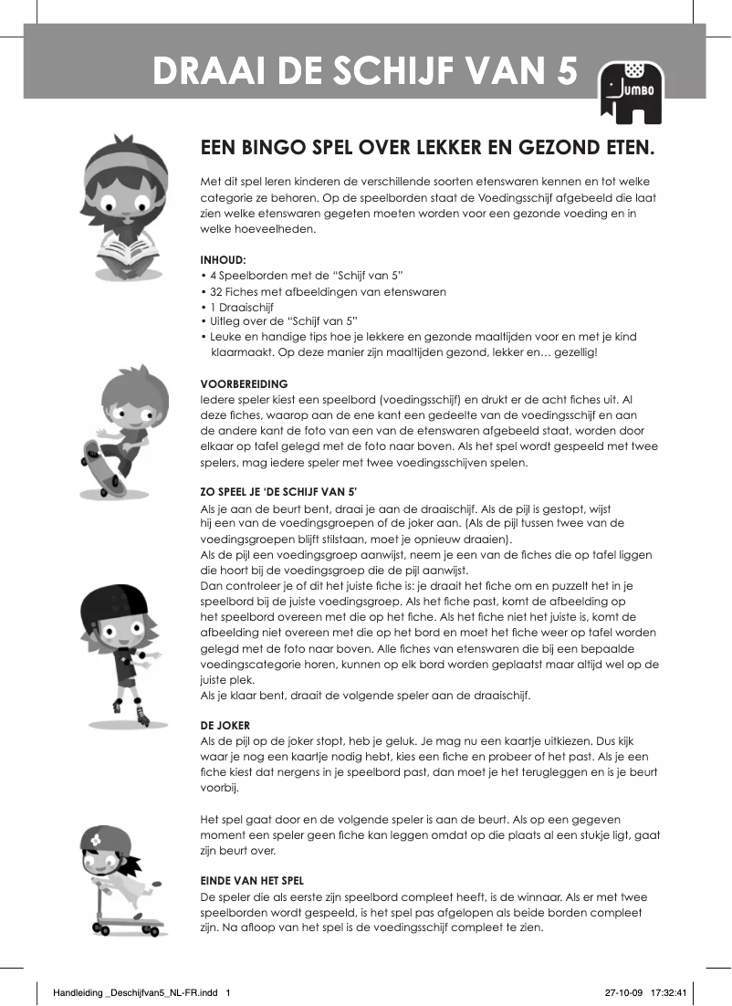 First page image of the manual for Draai de schijf van 5