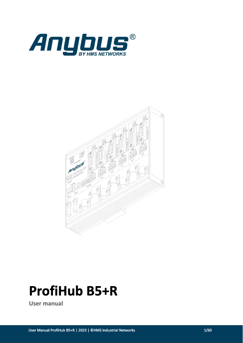 Page 1 of the manual User Manual Anybus ProfiHub B5+R