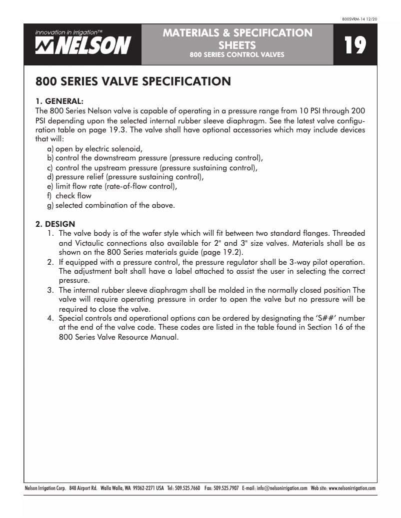 First page image of the manual for 800 Series