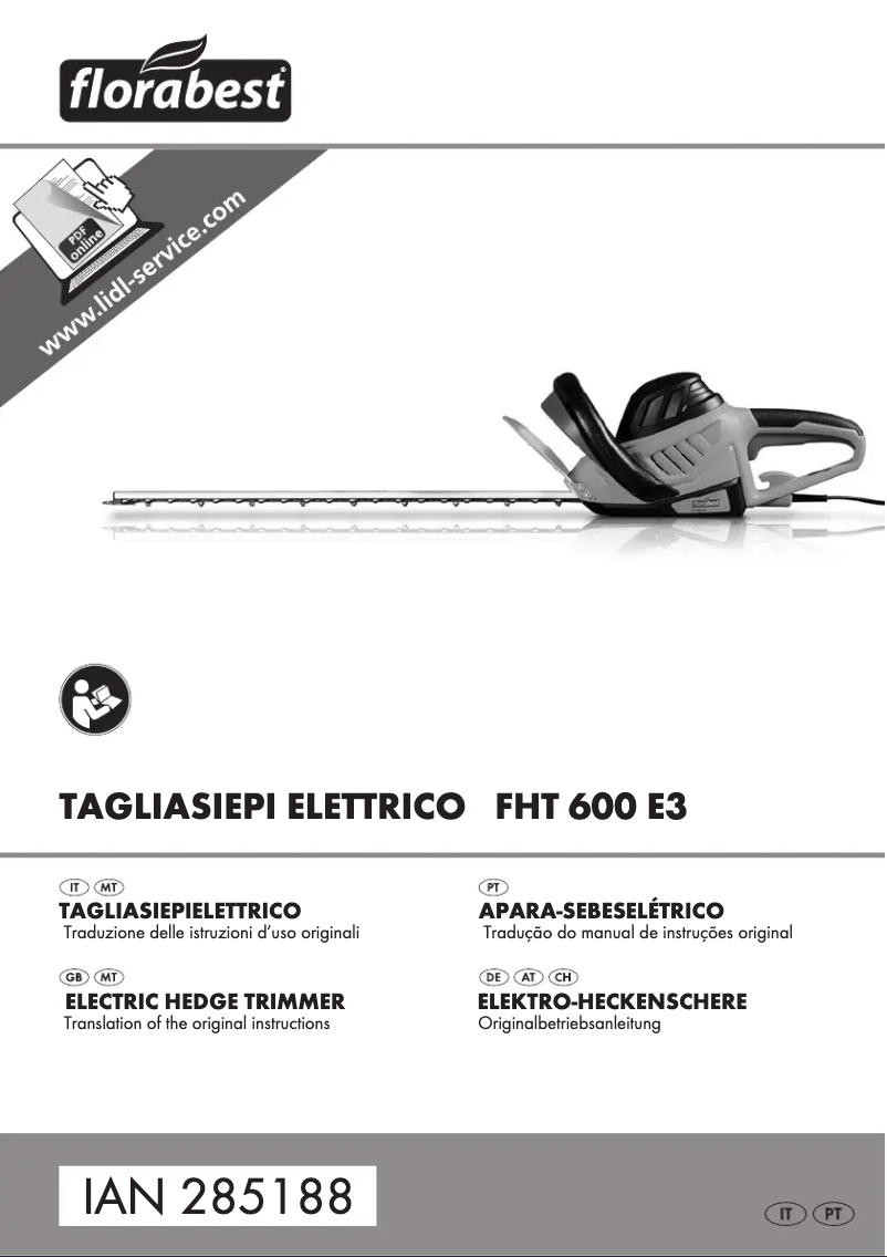 Page 1 of the manual User Manual Florabest FHT 600 E3