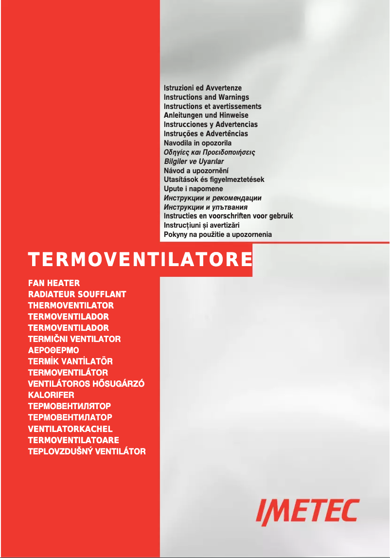 Page 1 of the manual User Manual Imetec ION77 IFH1