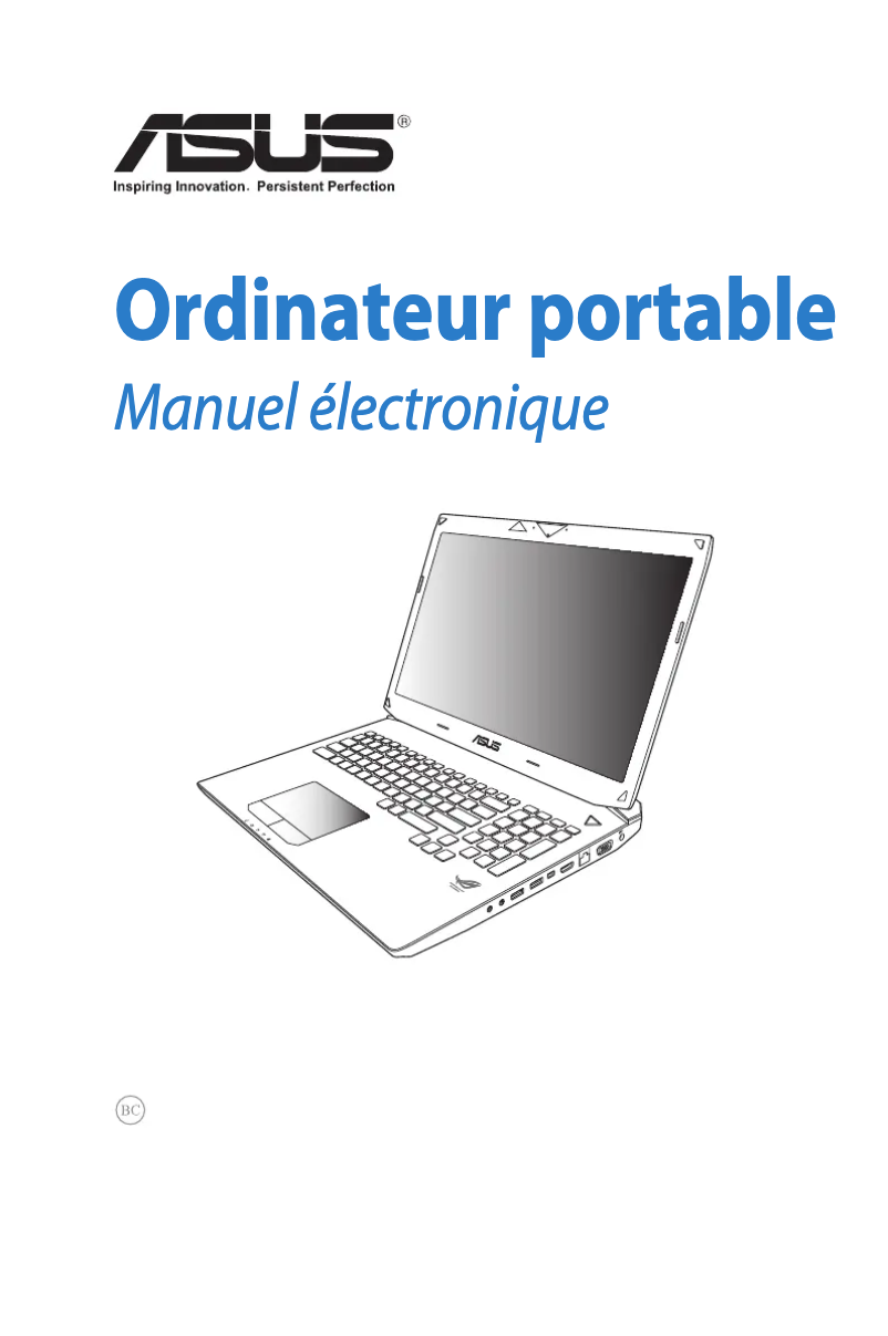 First page image of the manual for ROG G750JH