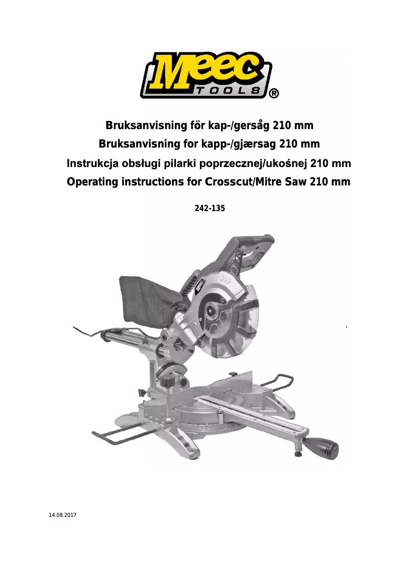 First page image of the manual for 242-135