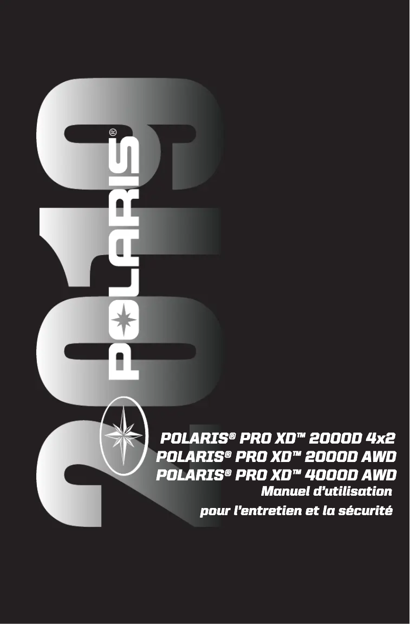 First page image of the manual for Pro XD 2000D AWD (2019)