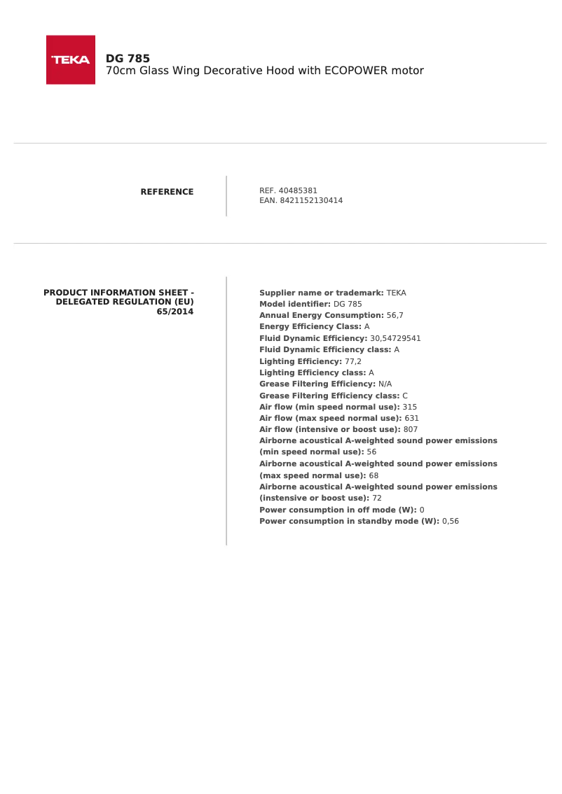 First page image of the manual for DG 985