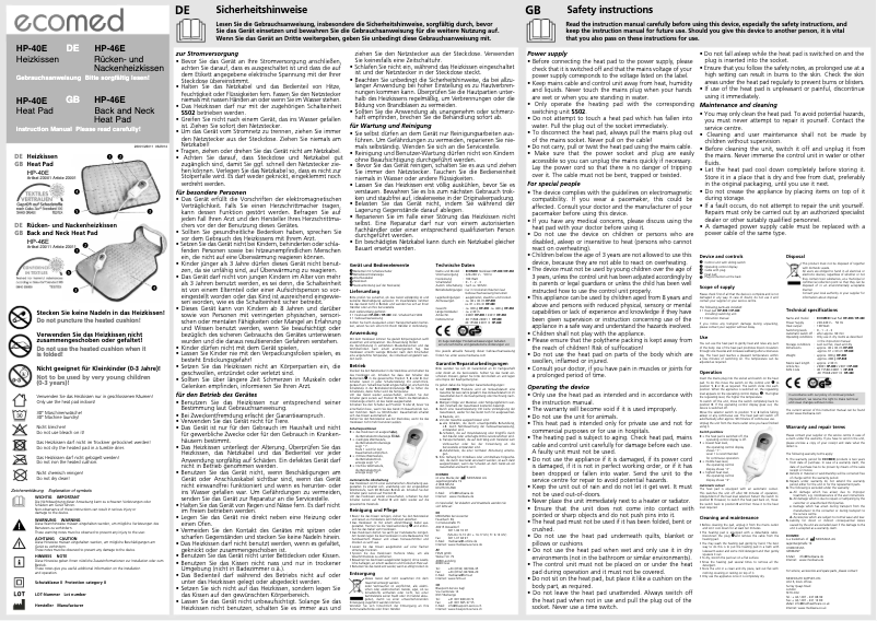 First page image of the manual for HP-40E