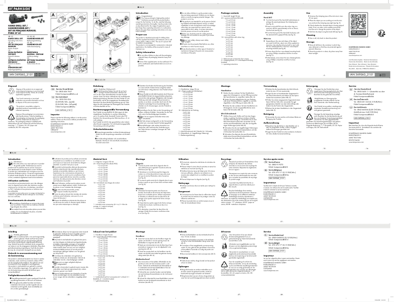 First page image of the manual for PHBS 37 A1