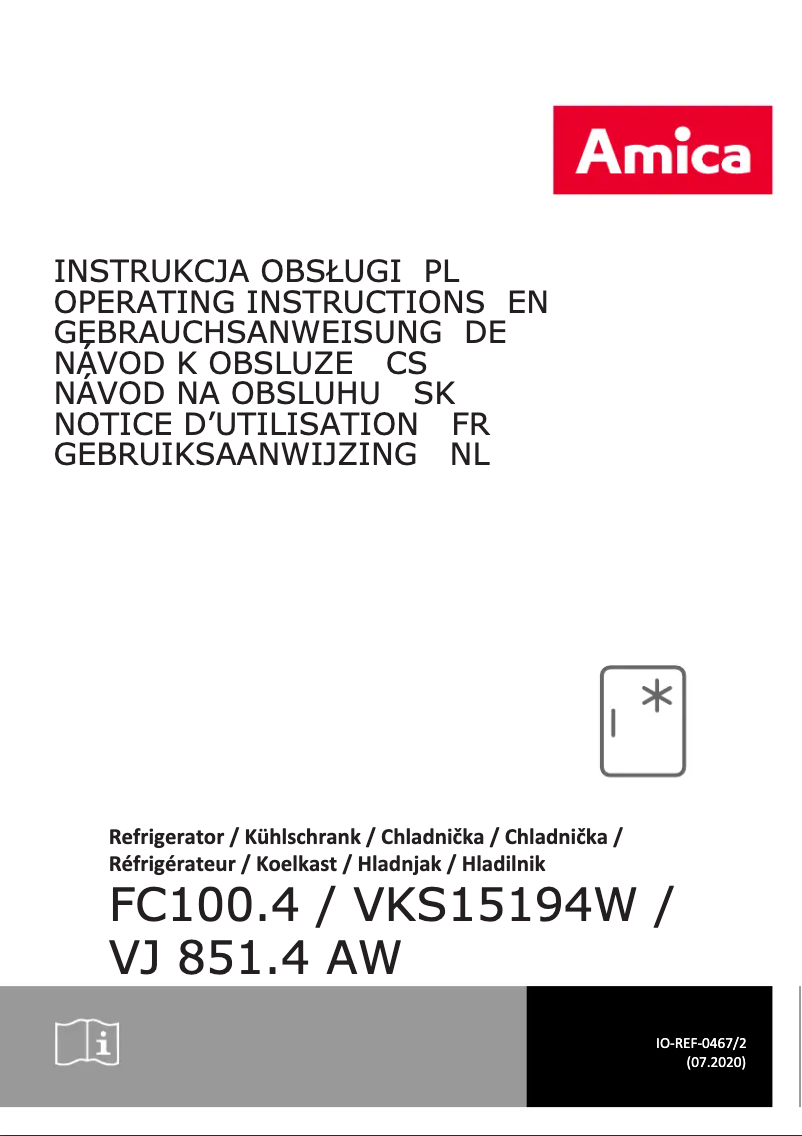 Page 1 of the manual User Manual Amica VKS 15194 W