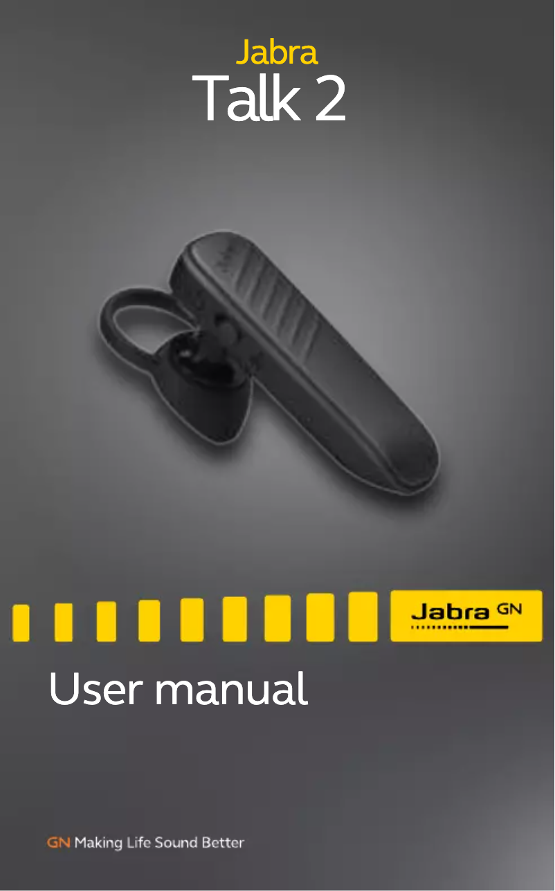 Page 1 of the manual User Manual Jabra Talk 2