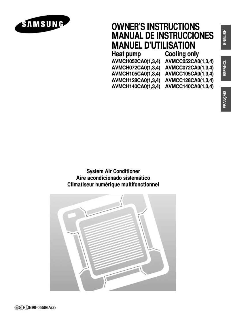 Page 1 of the manual User Manual Samsung AVMCH105EA0