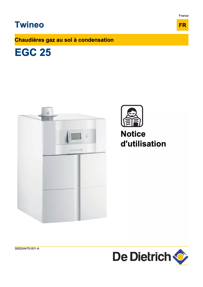 Page 1 of the manual User Manual De Dietrich TWINEO EGC 25 BE