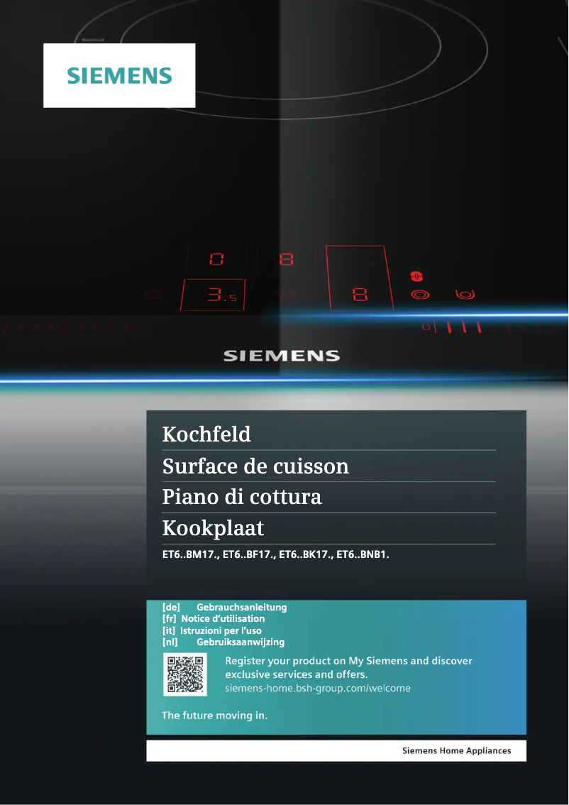 Page 1 of the manual User Manual Siemens ET611BK17F