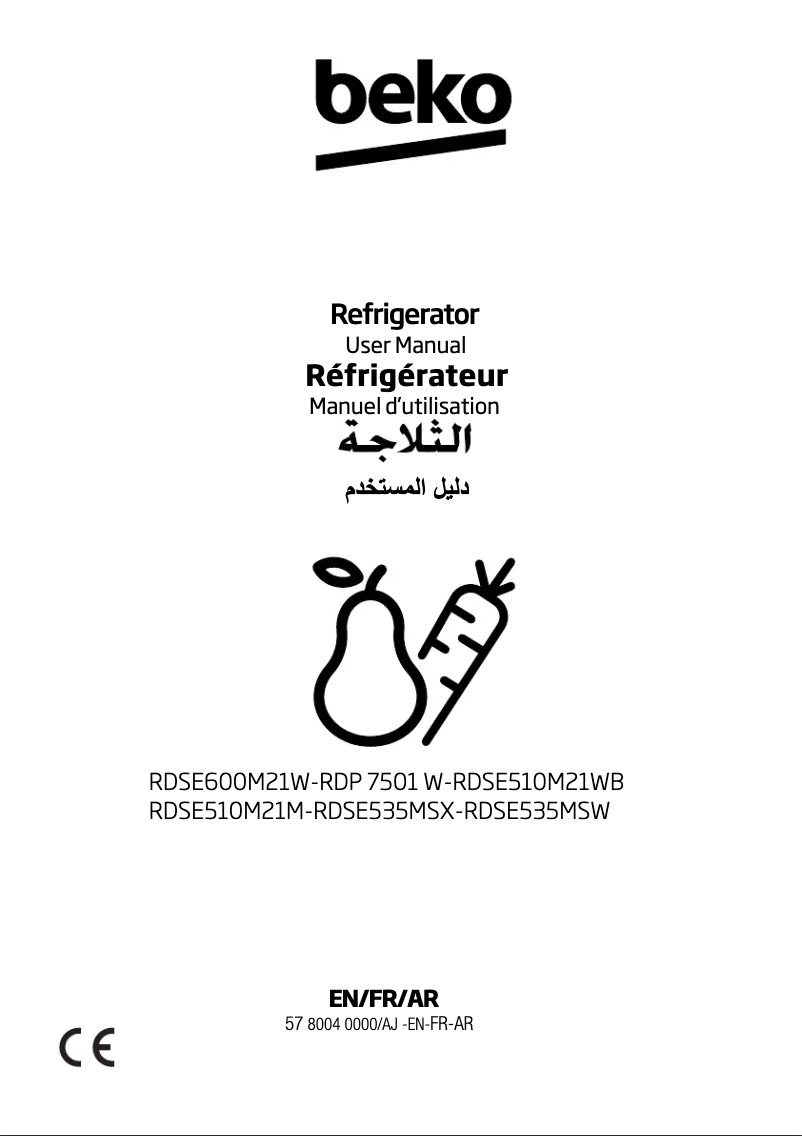 Page 1 of the manual User Manual Beko RDSE600M21W