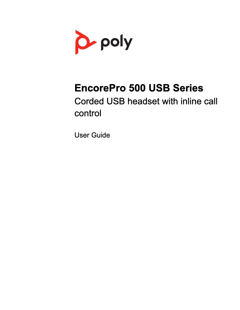 First page image of the manual for EncorePro 500