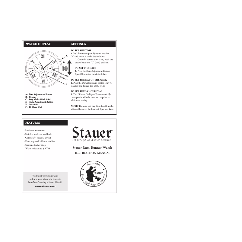 Page 1 of the manual User Manual Stauer 28755