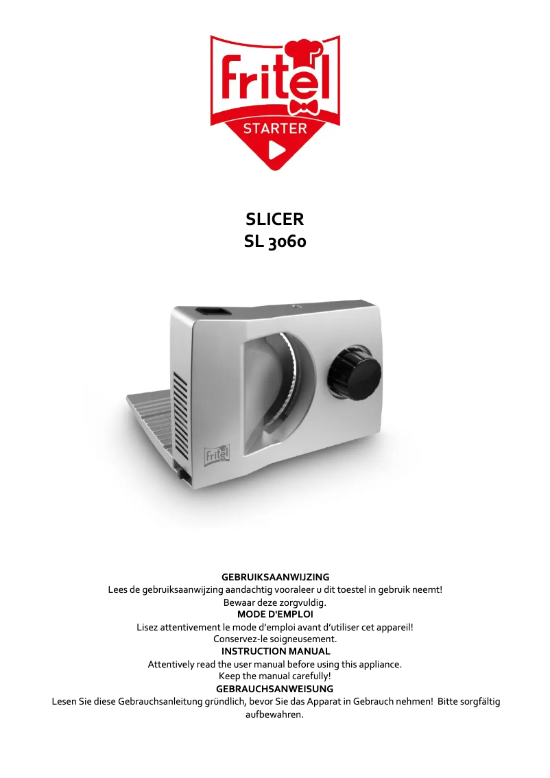 Page 1 of the manual User Manual Fritel SL 3070