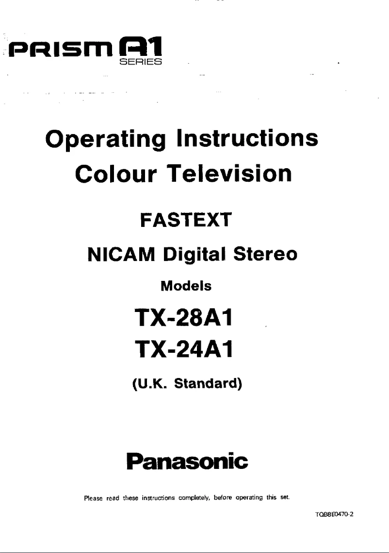 First page image of the manual for TX-28A1