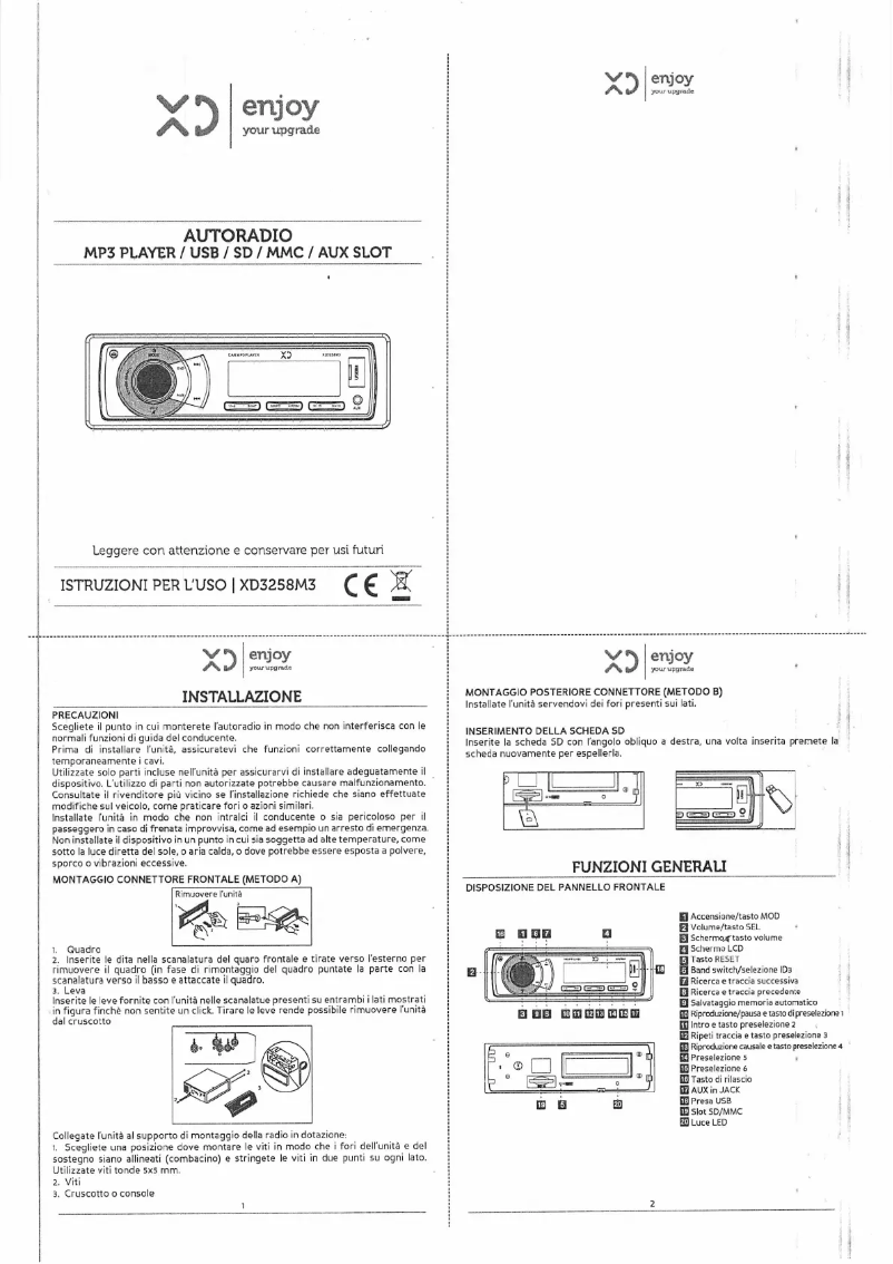 First page image of the manual for 3258M3