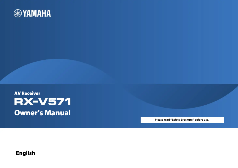 First page image of the manual for RX-V571
