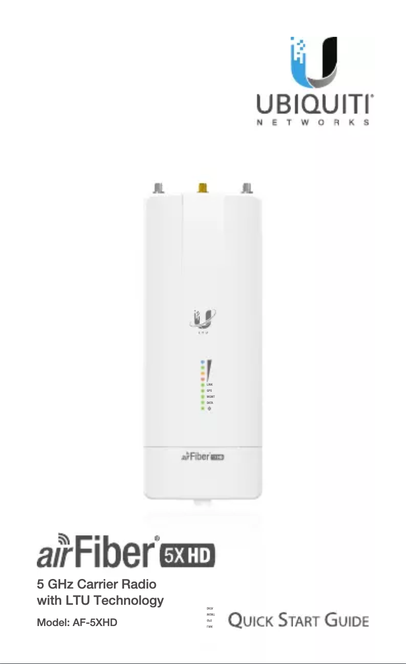 Page 1 de la notice Manuel utilisateur Ubiquiti Networks AF‑5XHD