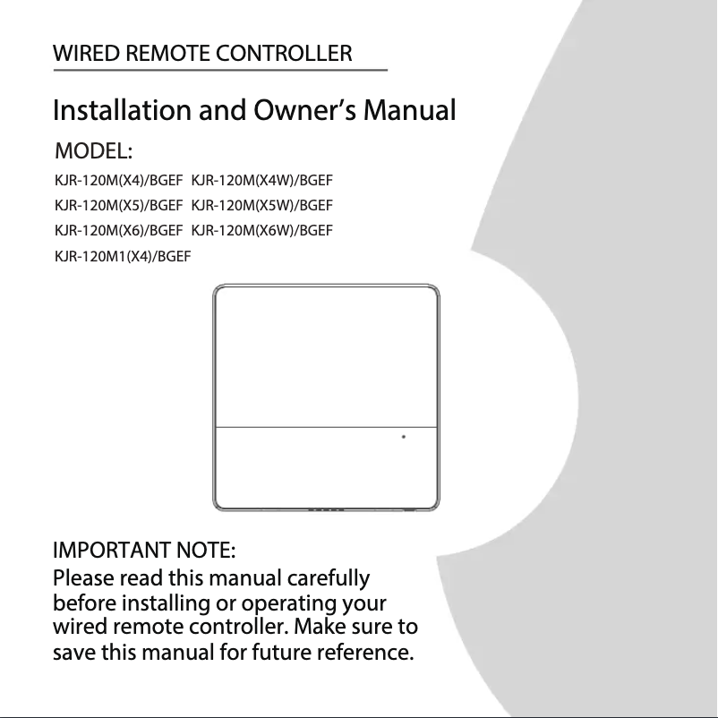 Page 1 of the manual Installation Guide Midea DUCMI90IB