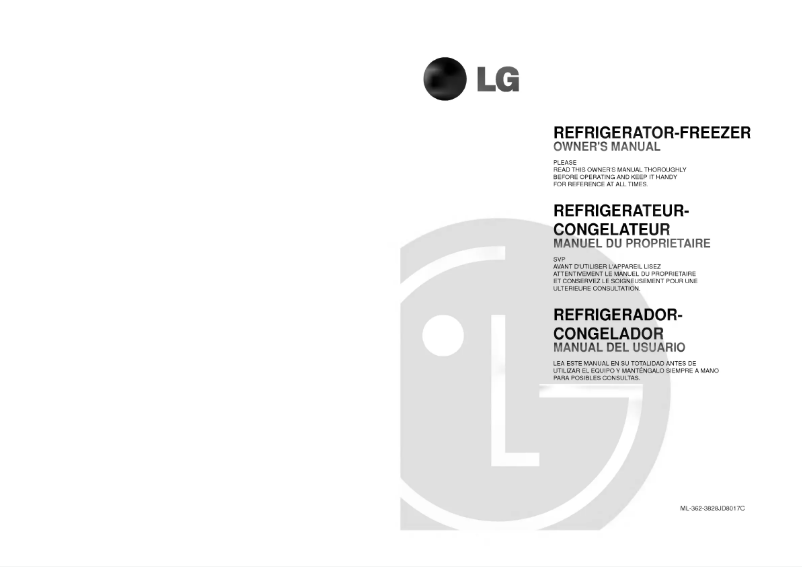 First page image of the manual for GR-362S