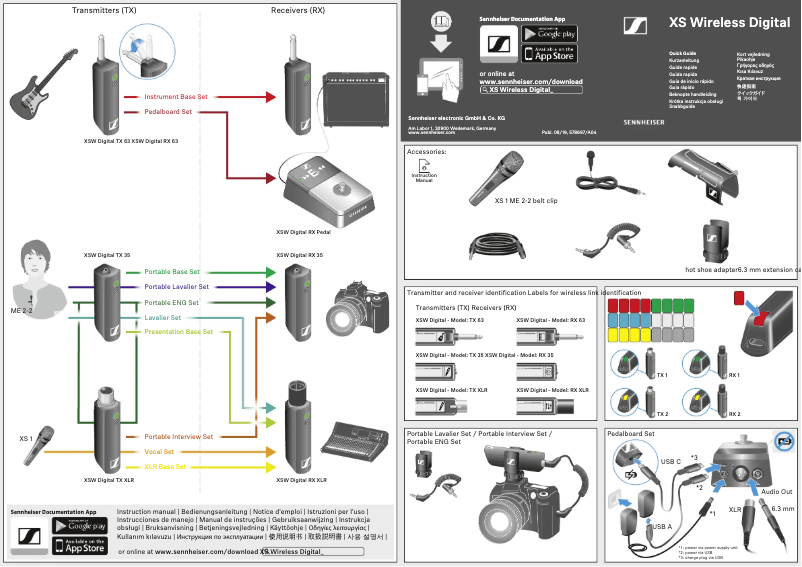 Page 1 of the manual User Manual Sennheiser XSW-D Lavalier Set
