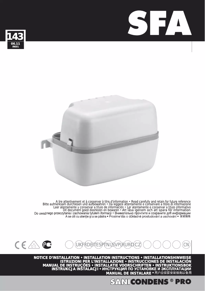 First page image of the manual for Sanicondens Pro