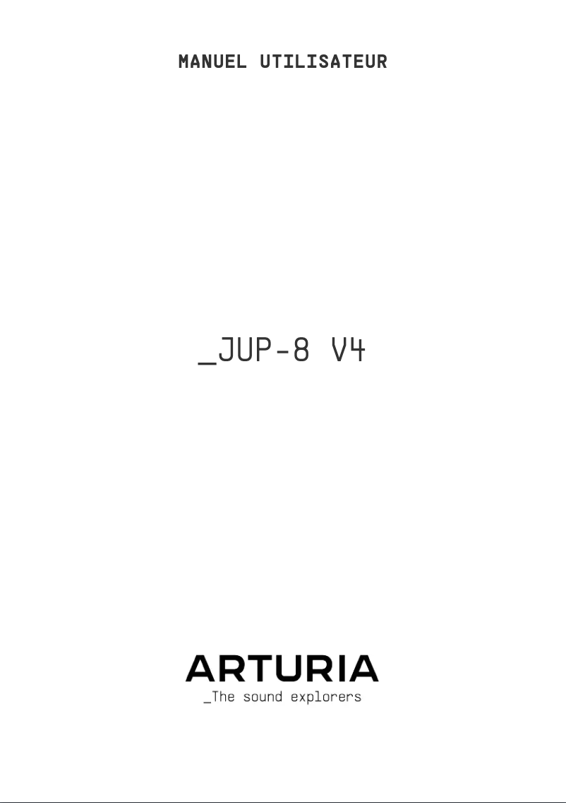 First page image of the manual for Jupiter-8 V