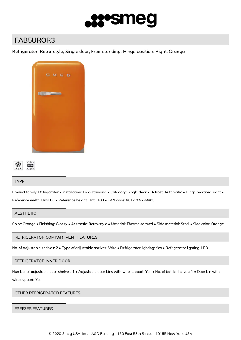 First page image of the manual for FAB5UROR3