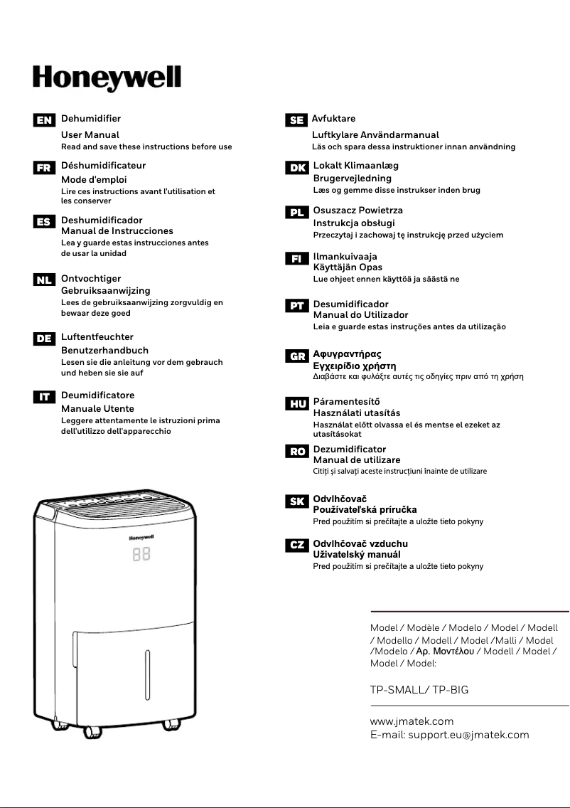 Page 1 of the manual User Manual Honeywell TP-Big