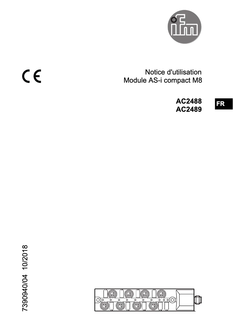 Page 1 of the manual User Manual IFM AC2488