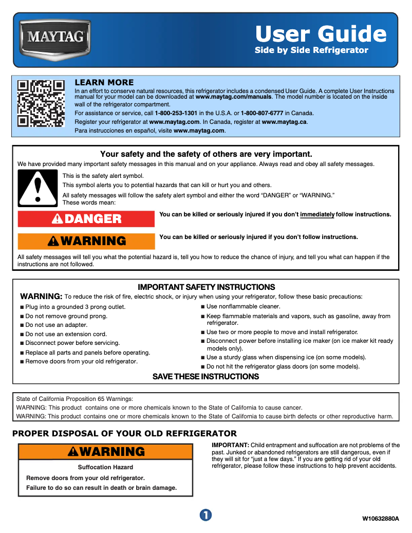 First page image of the manual for MSB26C6MDE