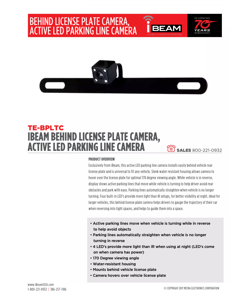 Page 1 de la notice Fiche technique Metra TE-BPLTC