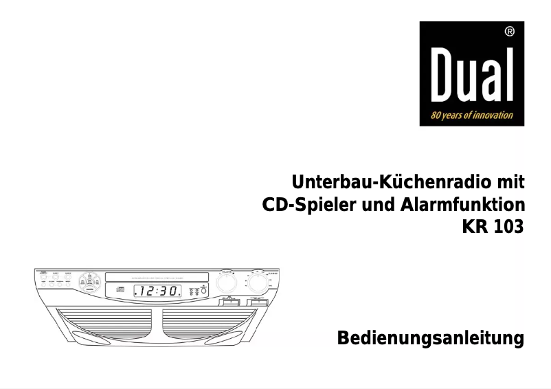 First page image of the manual for KR 103