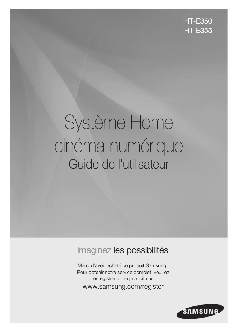 First page image of the manual for HT-E355
