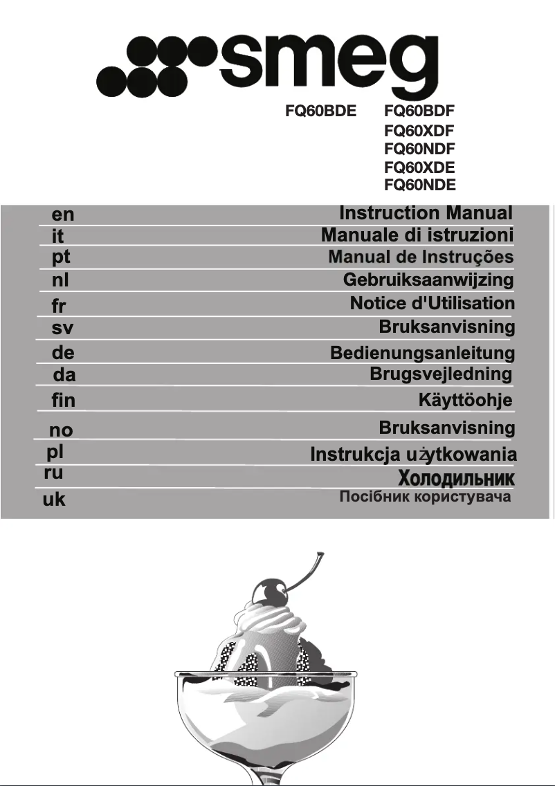 First page image of the manual for FQ60XDE
