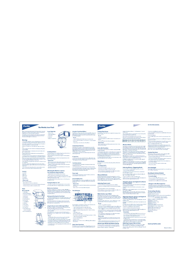 First page image of the manual for Juno