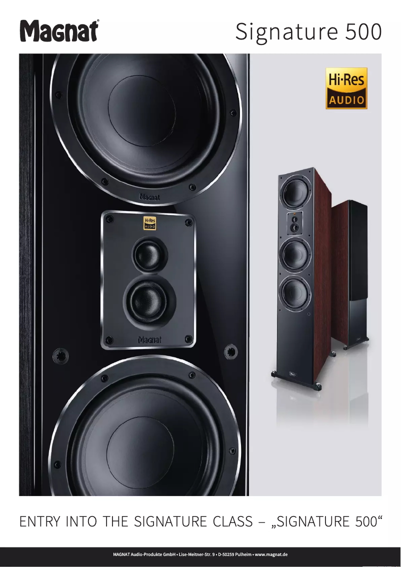 Page 1 de la notice Fiche technique Magnat Signature Sub 530A