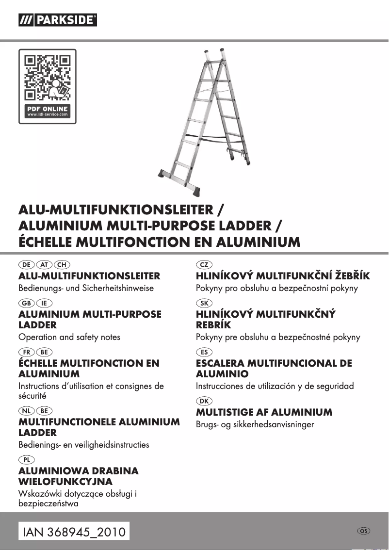 Page 1 of the manual User Manual Parkside HG01091