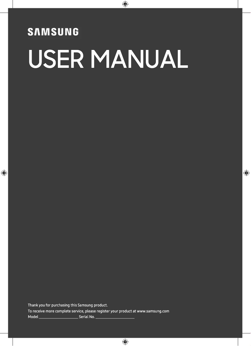 Page 1 of the manual User Manual Samsung TQ75Q65CAU