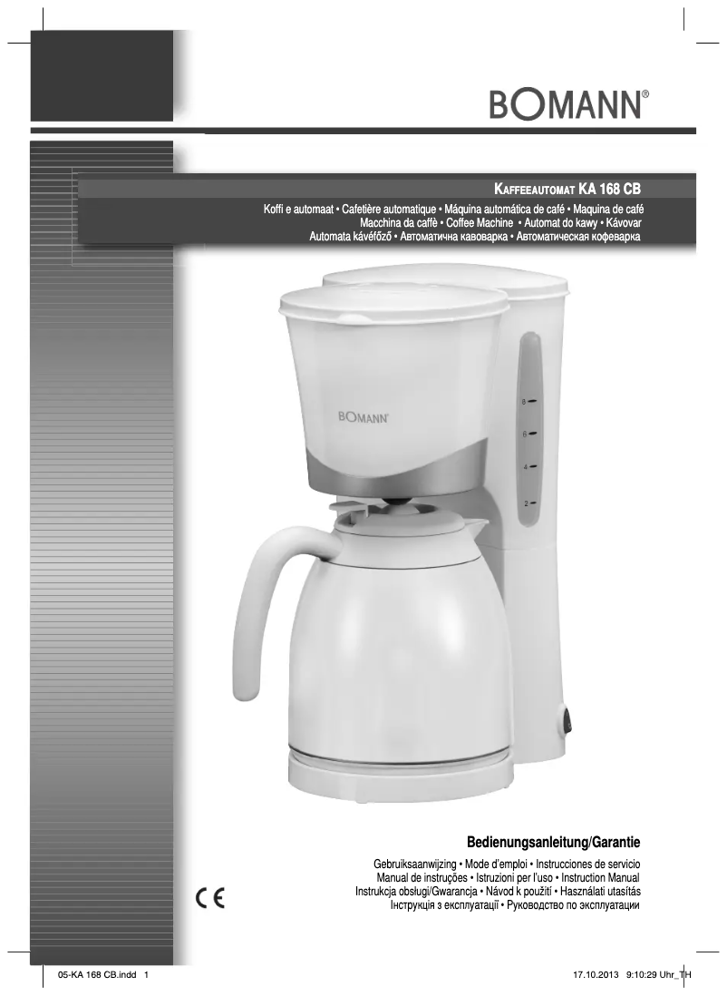 Page 1 of the manual User Manual Bomann KA 168 CB