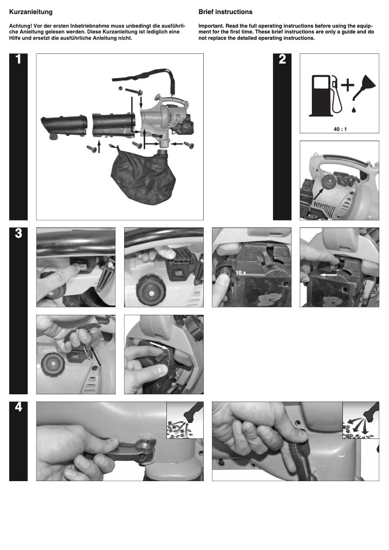 First page image of the manual for BG-PL 31