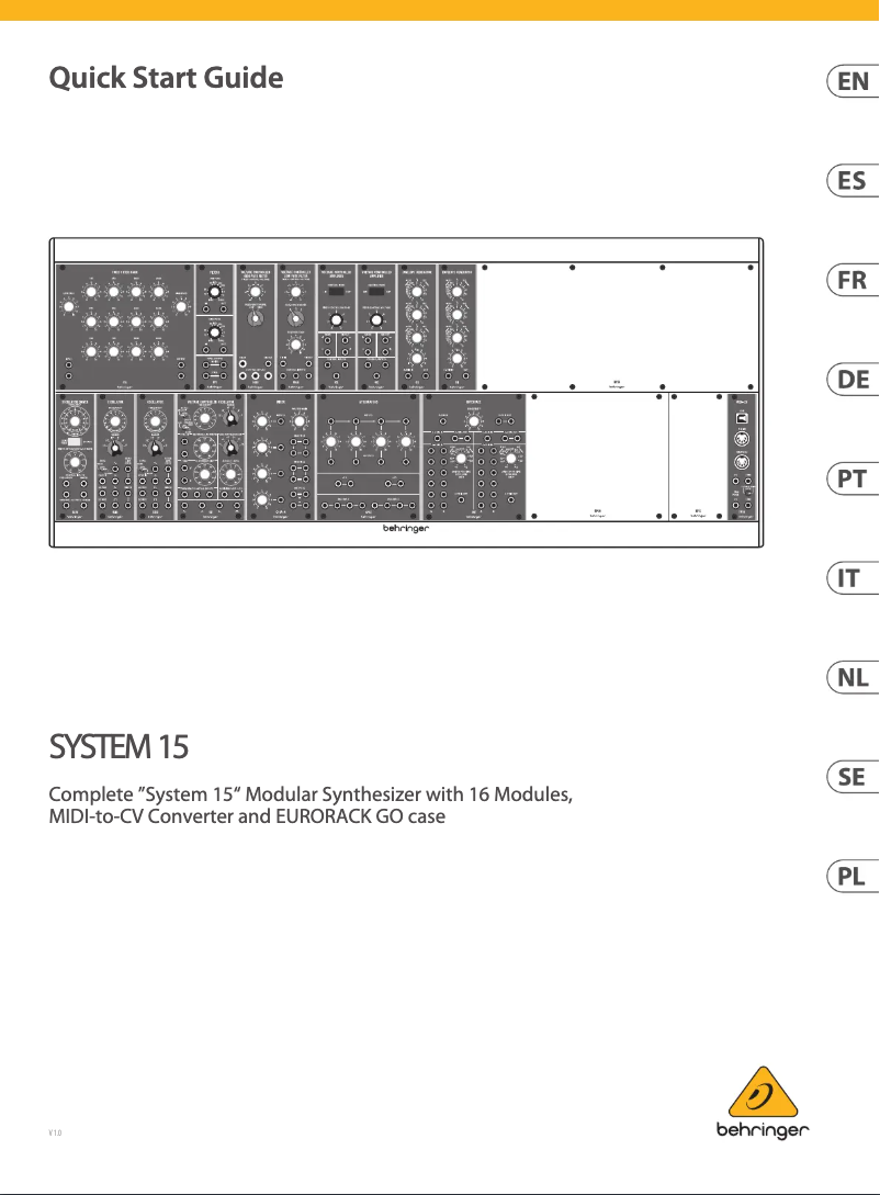 Image de la première page du manuel de l'appareil System 15