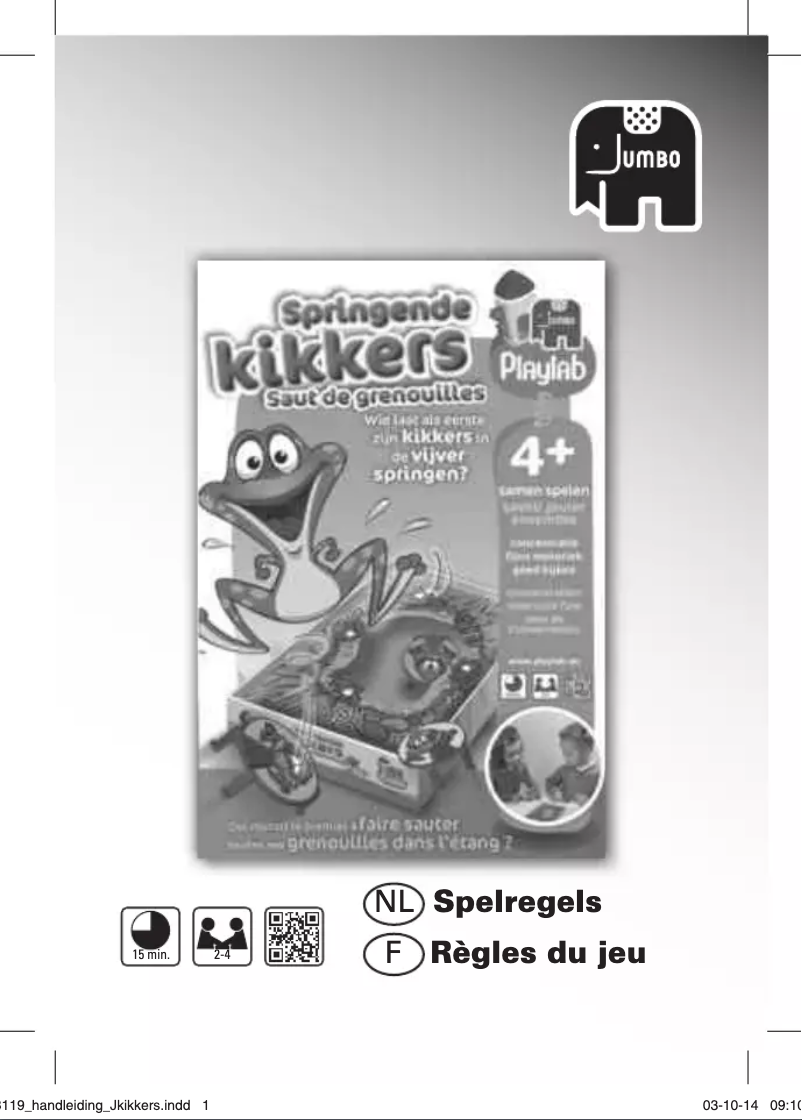 First page image of the manual for Springende Kikkers