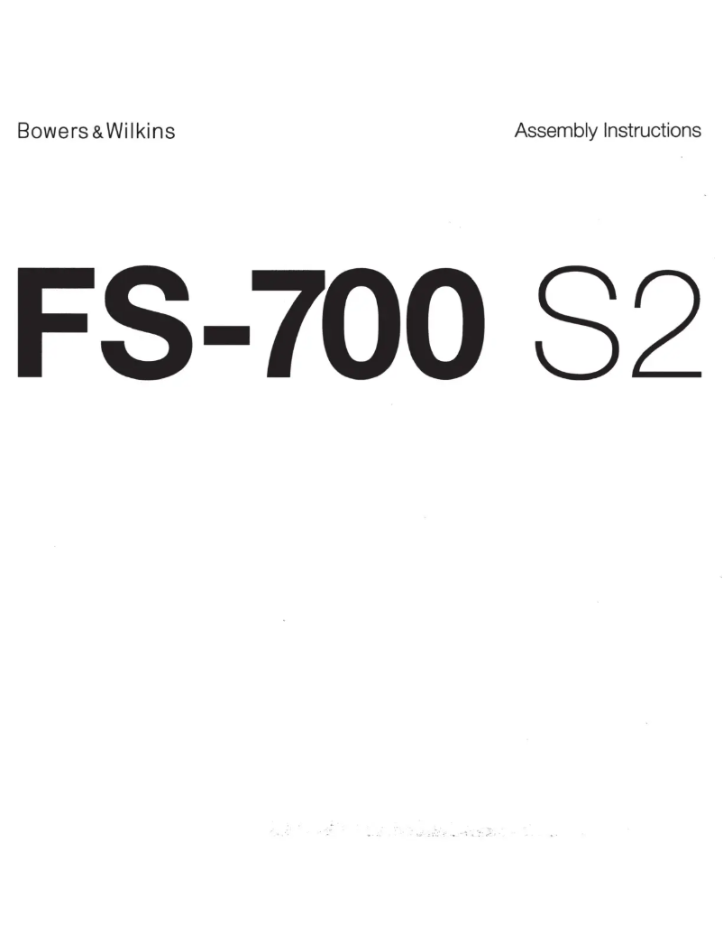 Page 1 of the manual User Manual Bowers & Wilkins FS-700 S2