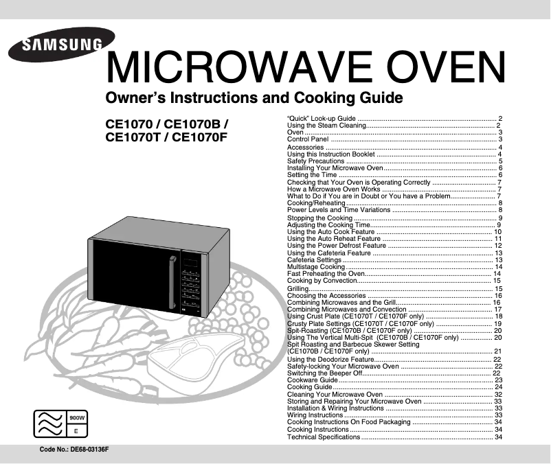 First page image of the manual for CE1070