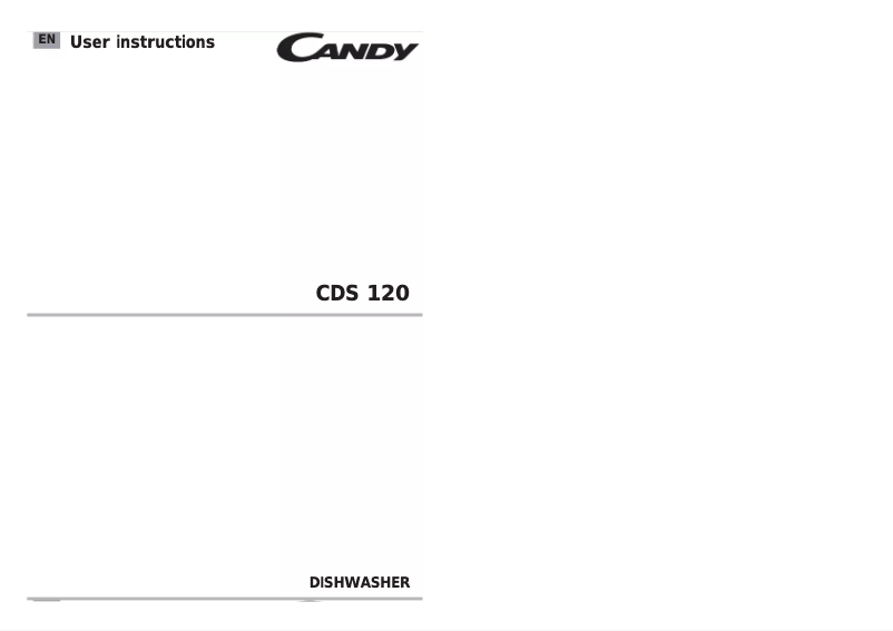 First page image of the manual for CDS 120 X