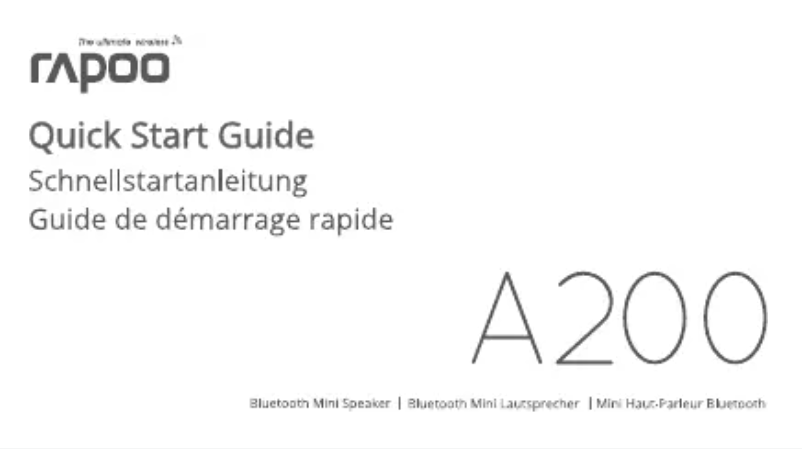 Page 1 of the manual User Manual Rapoo A200